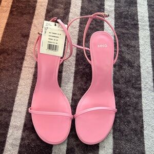 Mango Light Pink Strappy Sandals